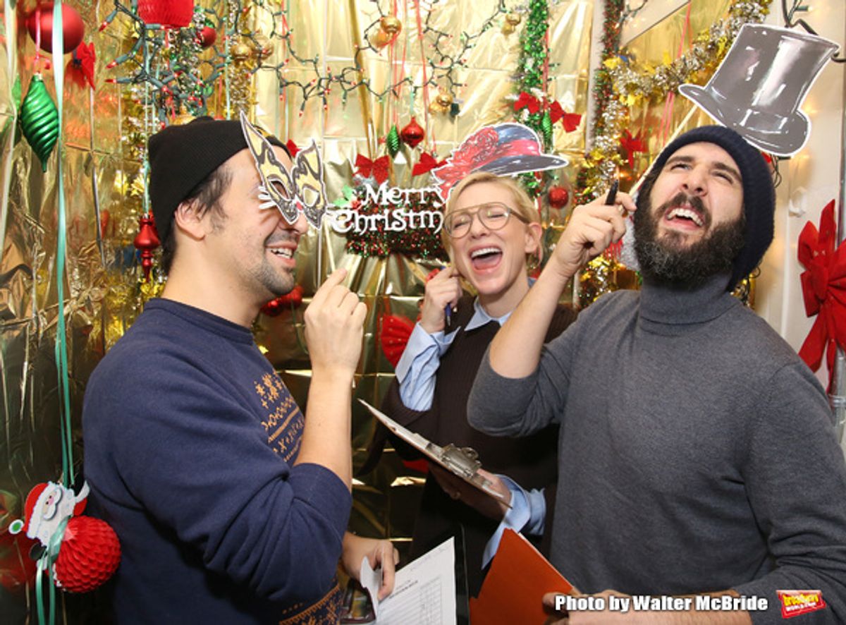 Lin-Manuel Miranda, Cate Blanchett and Josh Groban  at 