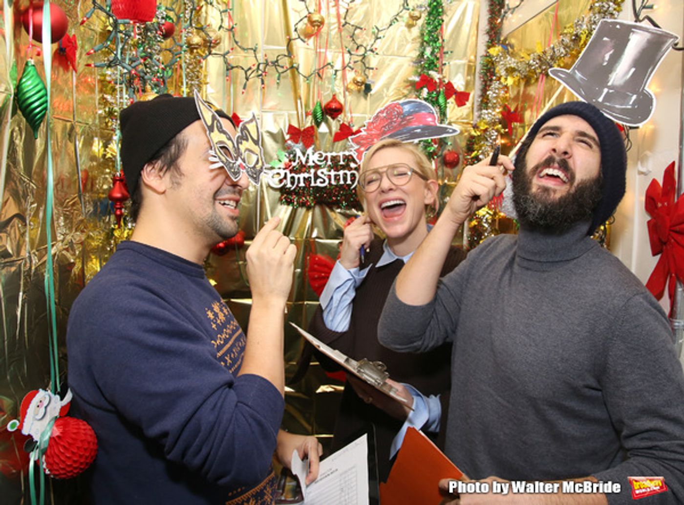 Photo Coverage: Lin-Manuel Miranda, Josh Groban, and Cate Blanchett Judge HAMILTON Door Decorating Competition 2016  Image