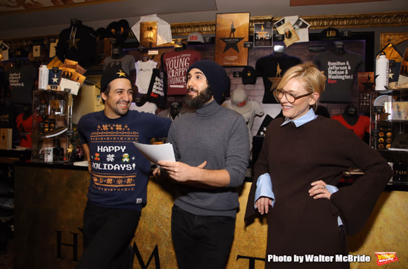 Photo Coverage: Lin-Manuel Miranda, Josh Groban, and Cate Blanchett Judge HAMILTON Door Decorating Competition 2016  Image