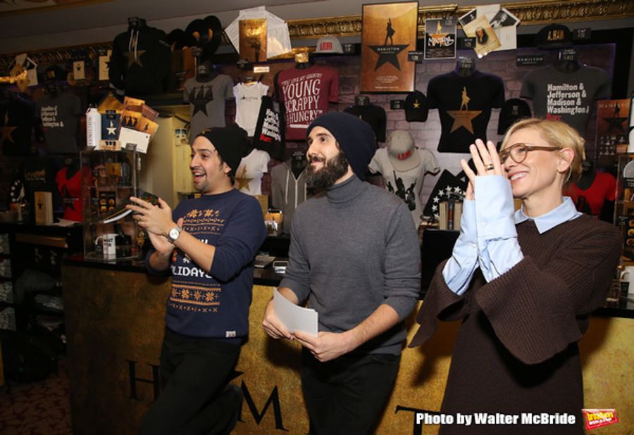 Photo Coverage: Lin-Manuel Miranda, Josh Groban, and Cate Blanchett Judge HAMILTON Door Decorating Competition 2016 Image
