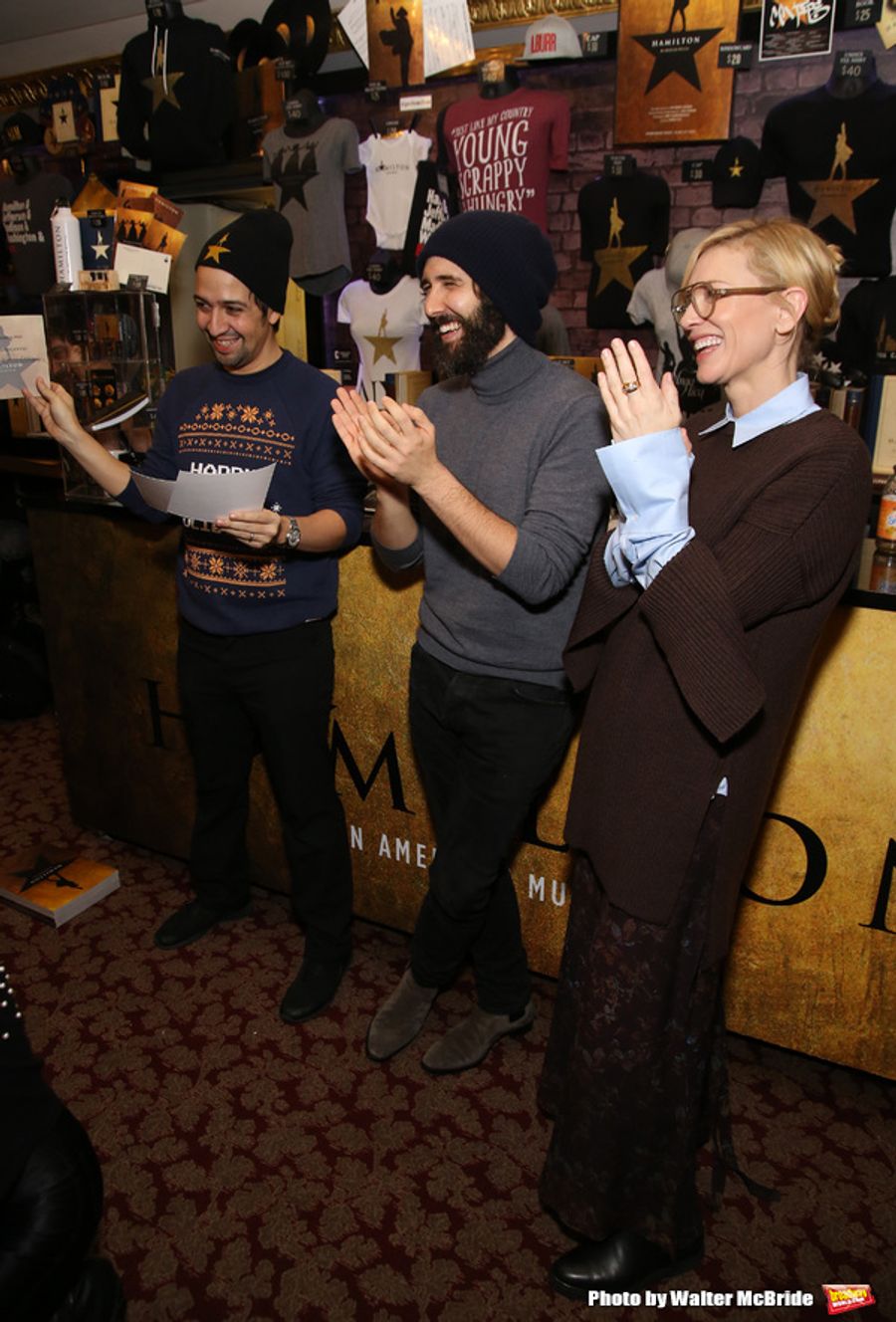 Photo Coverage: Lin-Manuel Miranda, Josh Groban, and Cate Blanchett Judge HAMILTON Door Decorating Competition 2016 Image