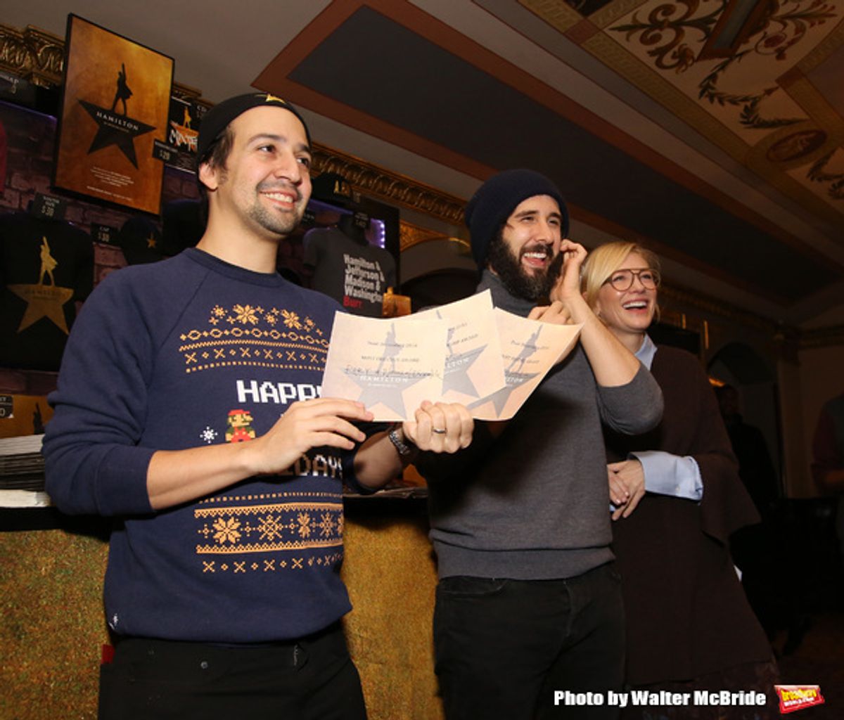 Lin-Manuel Miranda, Josh Groban and Cate Blanchett at 