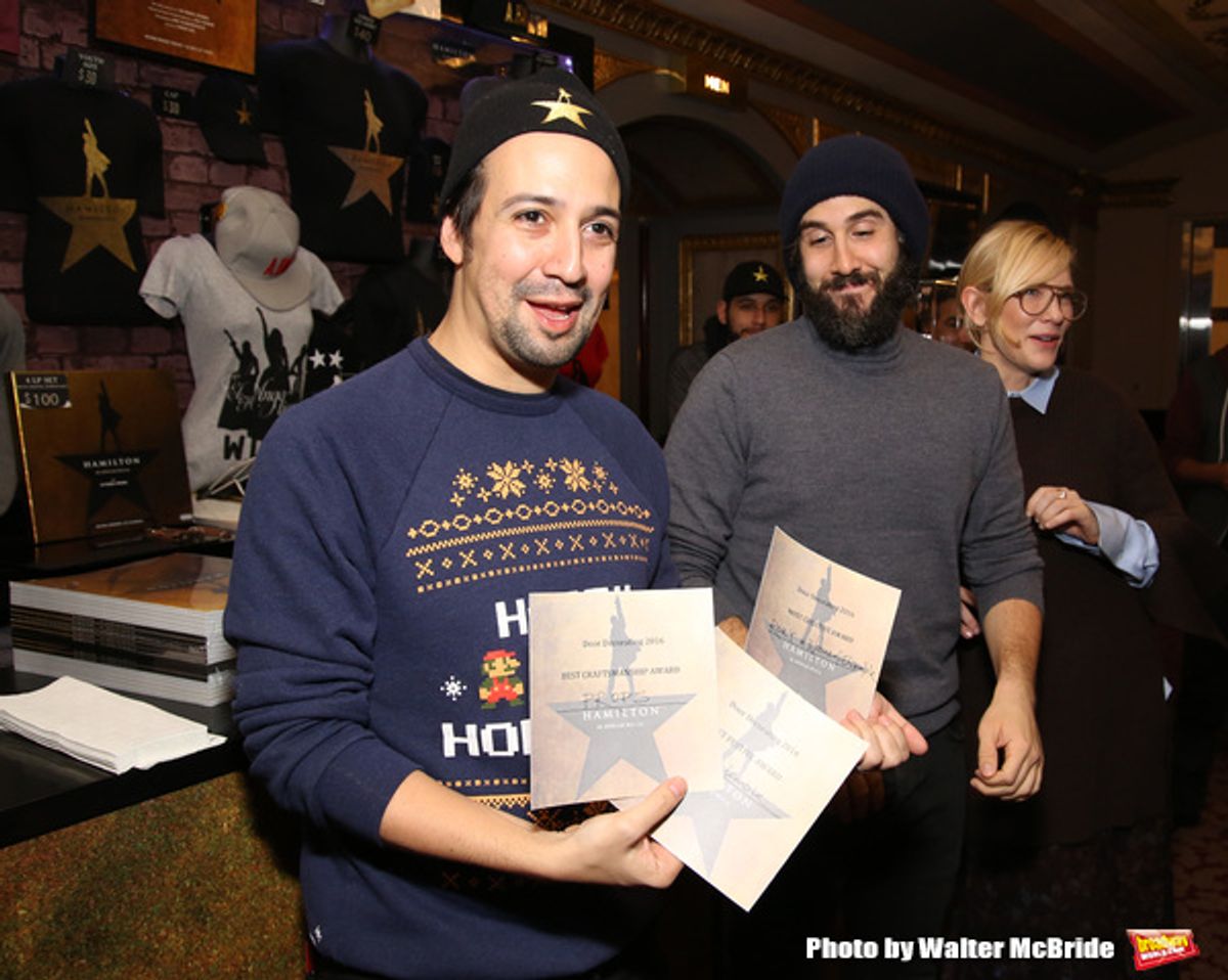 Lin-Manuel Miranda, Josh Groban and Cate Blanchett at 