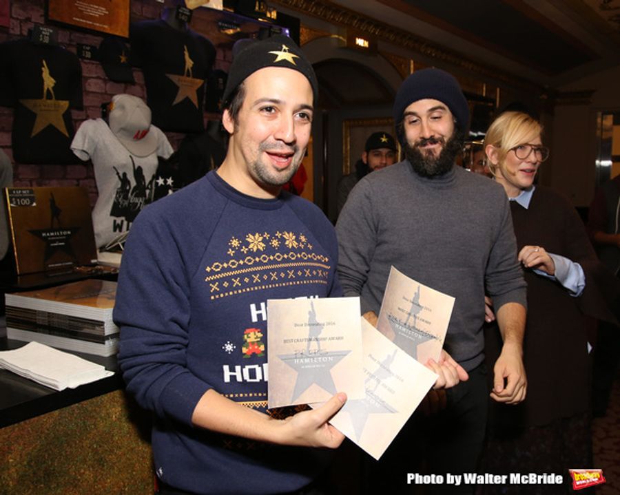 Photo Coverage: Lin-Manuel Miranda, Josh Groban, and Cate Blanchett Judge HAMILTON Door Decorating Competition 2016 Image