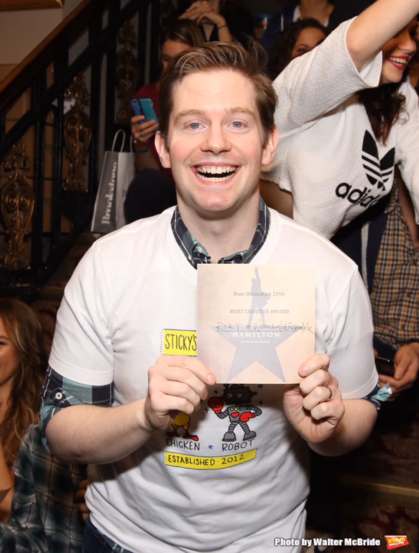 Photo Coverage: Lin-Manuel Miranda, Josh Groban, and Cate Blanchett Judge HAMILTON Door Decorating Competition 2016  Image