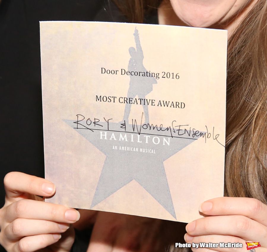 Photo Coverage: Lin-Manuel Miranda, Josh Groban, and Cate Blanchett Judge HAMILTON Door Decorating Competition 2016 Image