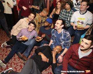 Jordan Fisher, Brandon Victor Dixon, Javier Munoz and Rory Oâ€Malley with the cast Photo