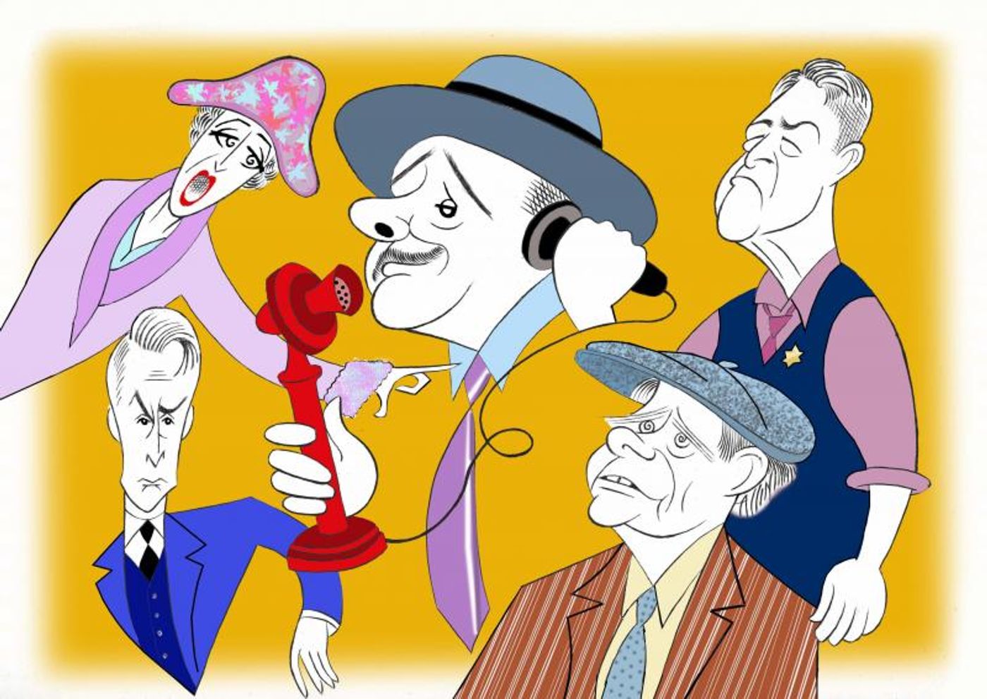 BWW Exclusive: Ken Fallin Draws the Stage - THE FRONT PAGE  Image