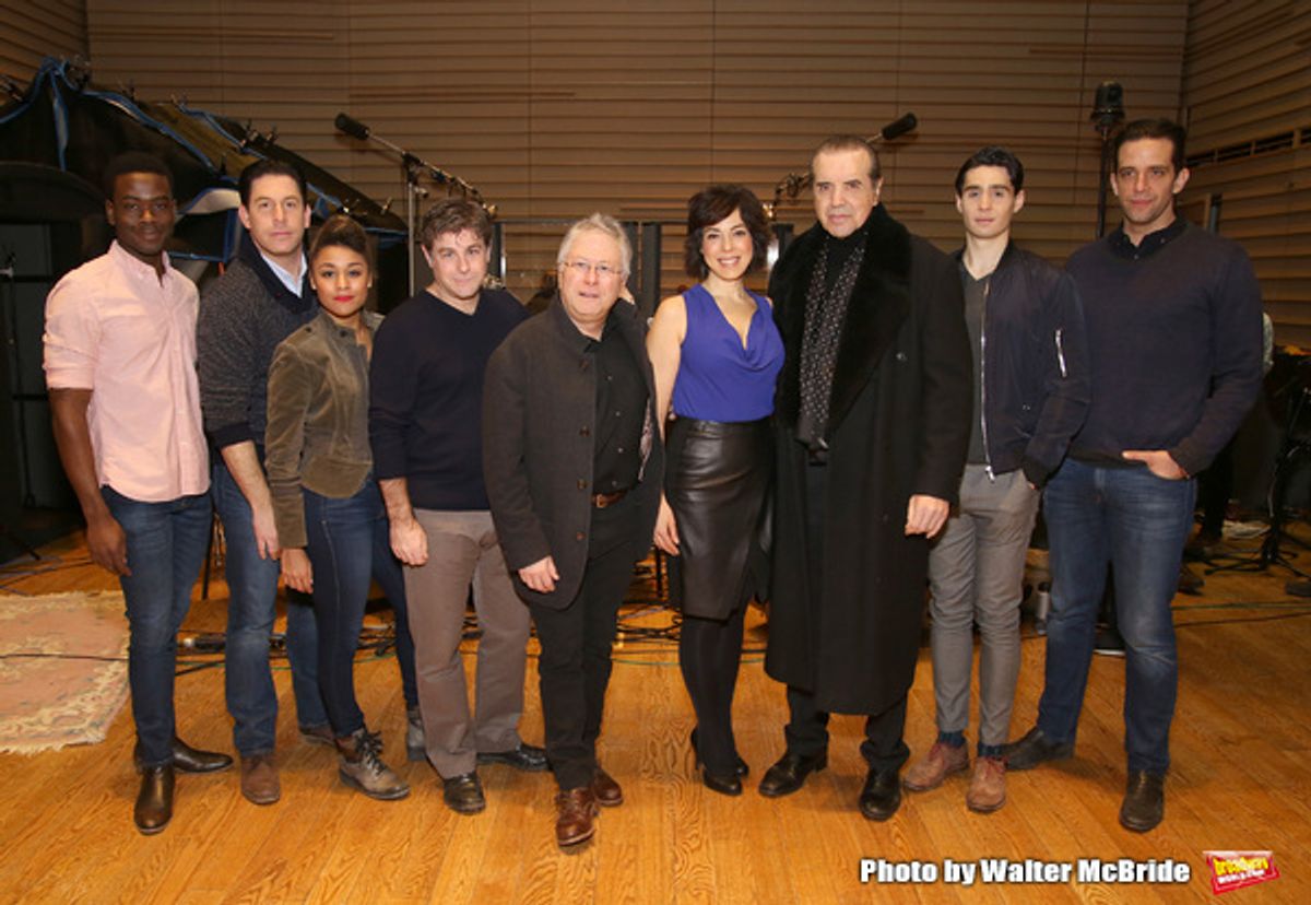 Bradley Gibson, Richard H. Blake, Ariana DeBose, Glenn Slater, Alan Menken,  Lucia Giannetta, Tommy Mottola, Chazz Palminteri, Bobby Conte Thornton and Nick Cordero  at 