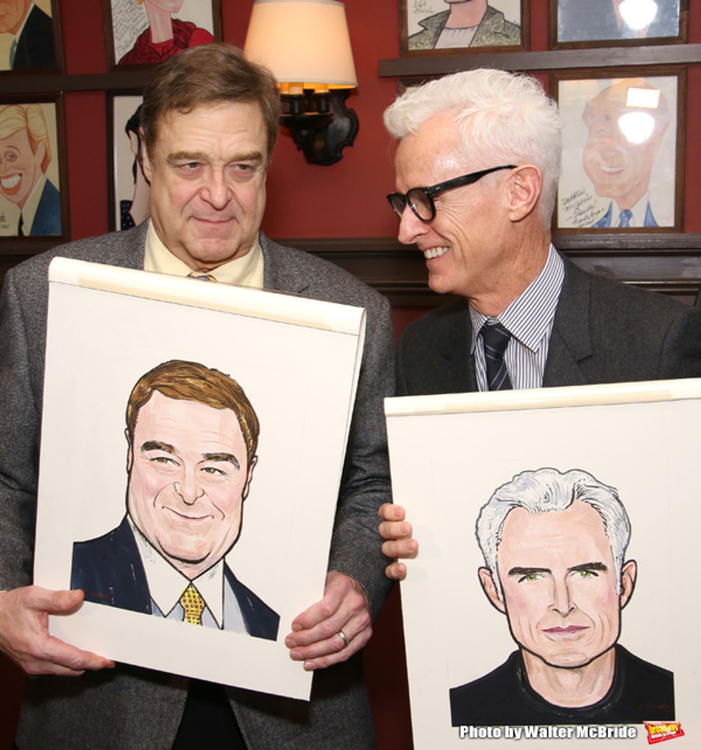 Photo Coverage: THE FRONT PAGE's John Goodman and John Slattery Get Immortalized at Sardi's! Photo Coverage: THE FRONT PAGE's John Goodman and John Slattery Get Immortalized at Sardi's! Image