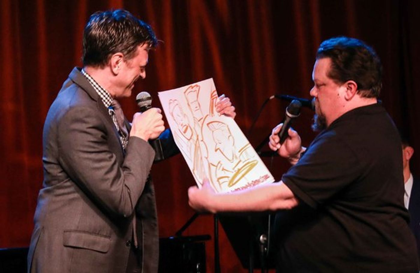 Photo Coverage: Justin 'Squigs' Robertson Draws at Jim Caruso's Cast Party  Image