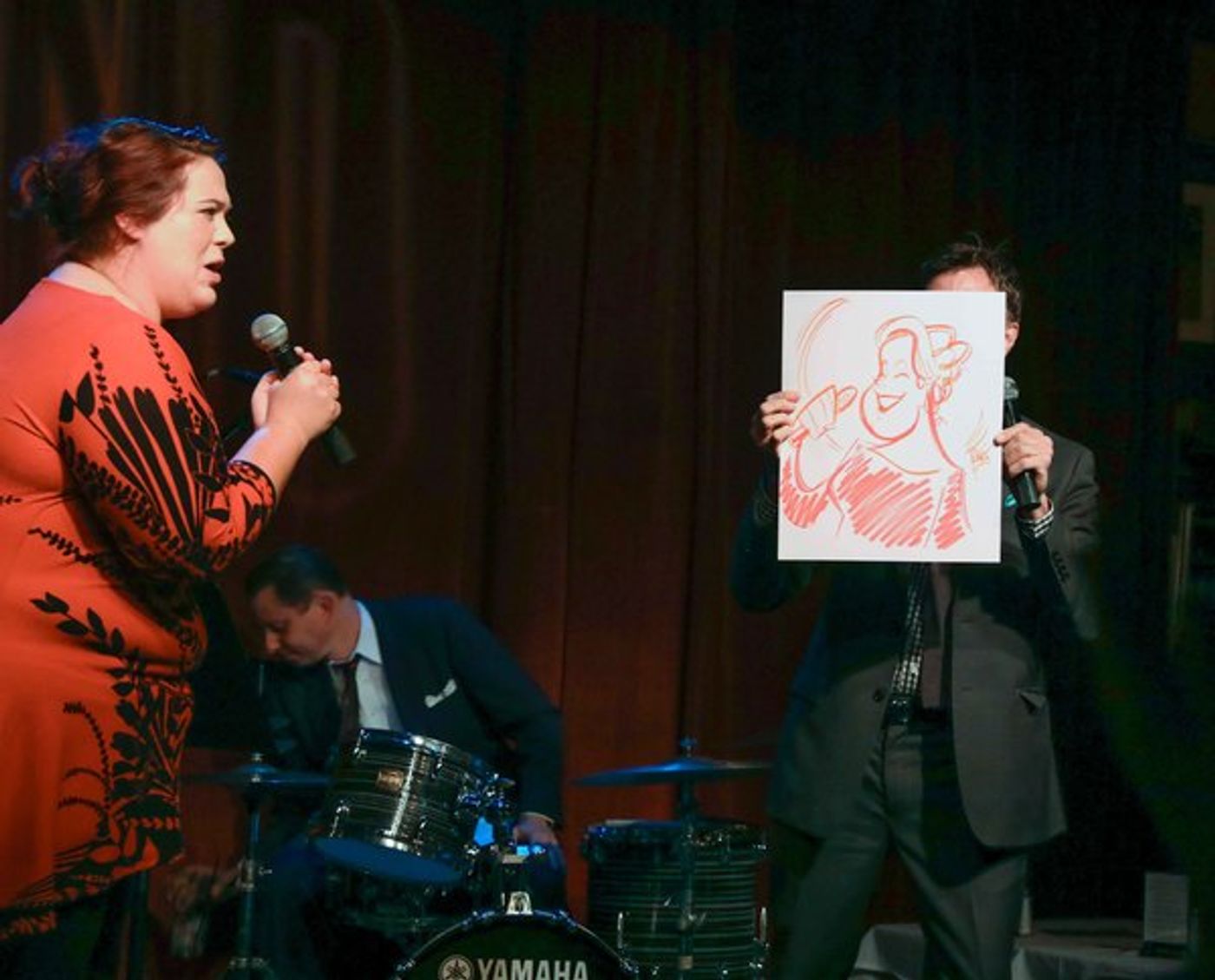 Photo Coverage: Justin 'Squigs' Robertson Draws at Jim Caruso's Cast Party  Image