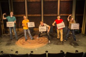 Noah Levine, Stephan Pineda, Mike Westrich, Michael Friedman, and Gretchen Porro @ BroadwayWorld Noah Levine, Stephan Pineda, Mike Westrich, Michael Friedman, and Gretchen Porro Photo