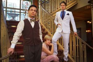 Buddy Haardt as Nick Carraway, Kathryn Miller as Daisy Buchanan, and Matthew Goodrich Photo