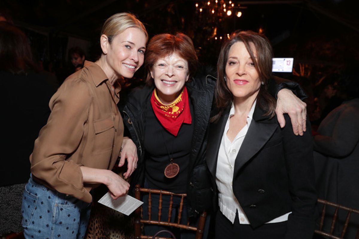 Chelsea Handler and Frances Fisher at 