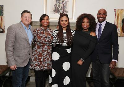 Ted Sarandos, Nicole Avant, Ava DuVernay, Oprah Winfrey and Van Jones Photo