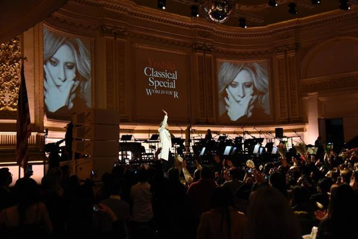Yoshiki With Tokyo Philharmonic Orchestra at Carnegie Hall at 