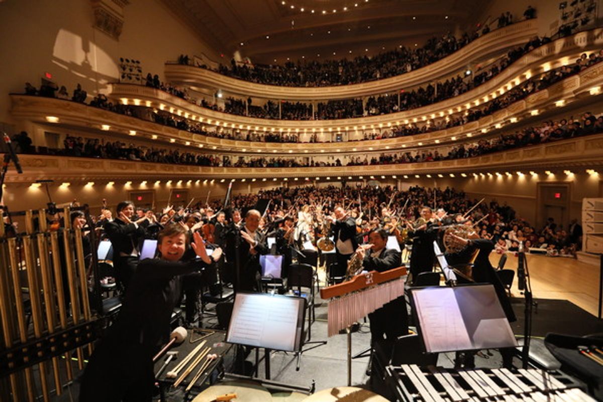 Yoshiki With Tokyo Philharmonic Orchestra at Carnegie Hall at 