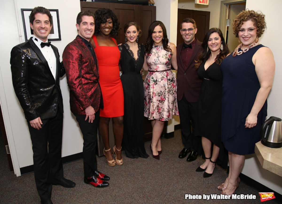Anthony Nunziata, Will Nunziata, Amber Iman, Laura Osnes, Lindsay Mendez, Luke S. Frazier, Bayla Whitten and Lucia Spina  at 