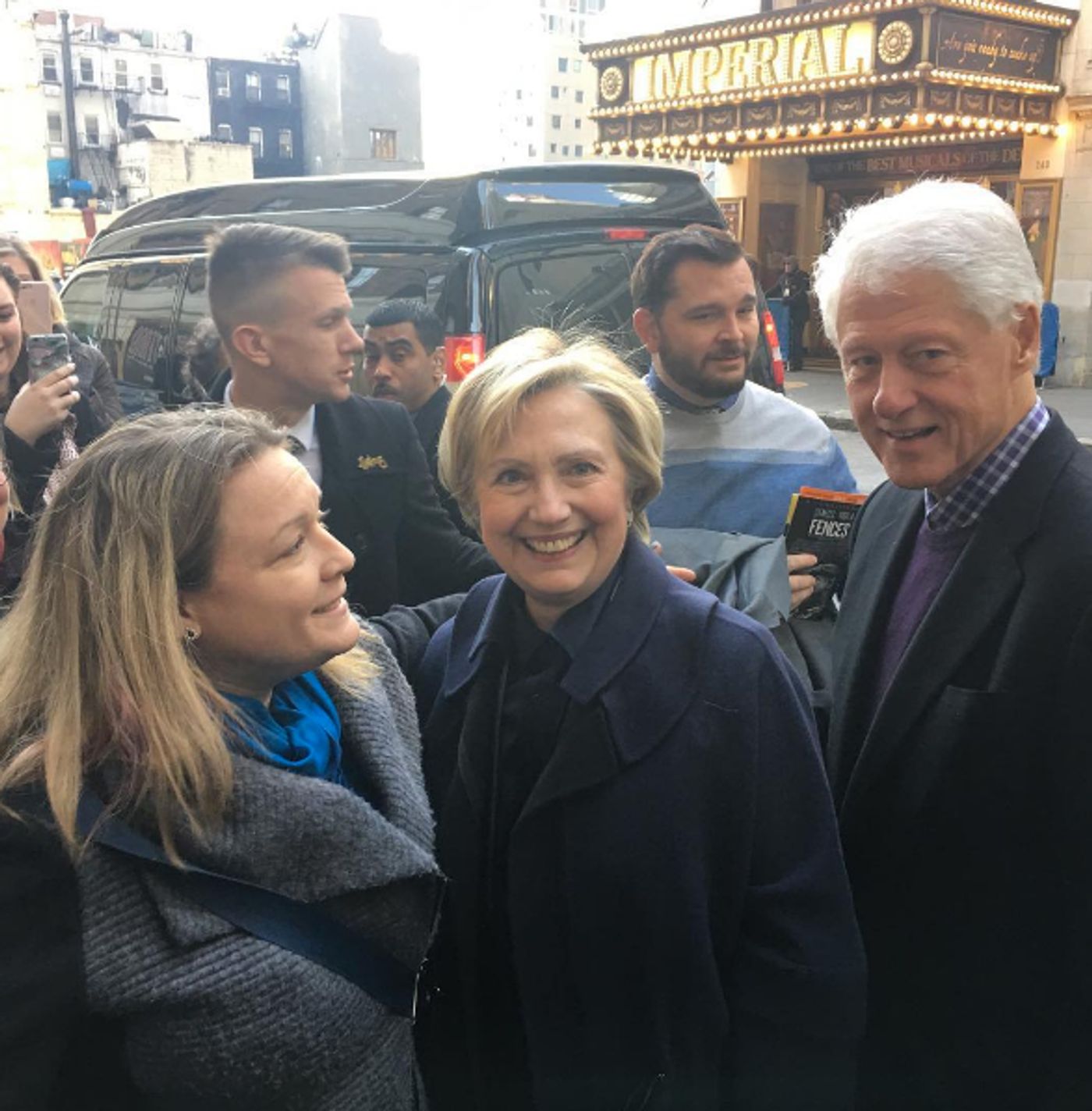 Hillary & Bill Clinton Met with Thunderous Applause at THE HUMANS Final Matinee Performance Hillary & Bill Clinton Met with Thunderous Applause at THE HUMANS Final Matinee Performance Image