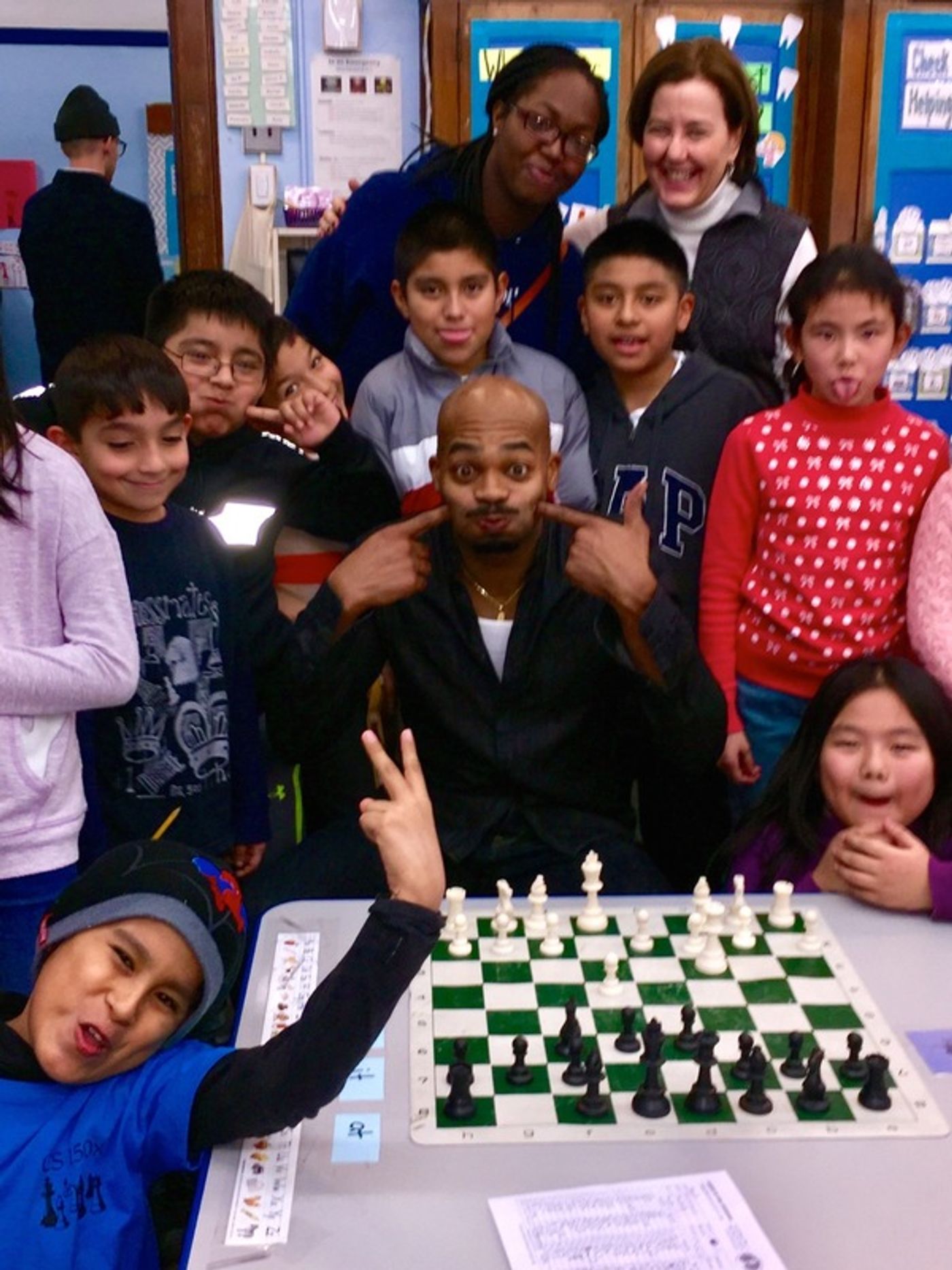 Photo Flash: HAMILTON's Brandon Victor Dixon Visits Chess in the Schools MLK Day Chess Tournament  Image