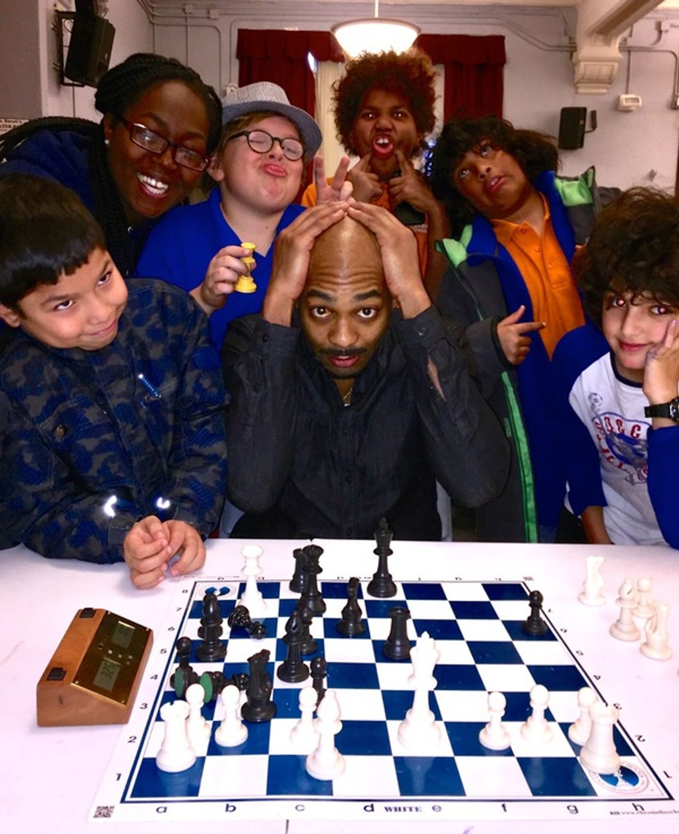 Photo Flash: HAMILTON's Brandon Victor Dixon Visits Chess in the Schools MLK Day Chess Tournament  Image