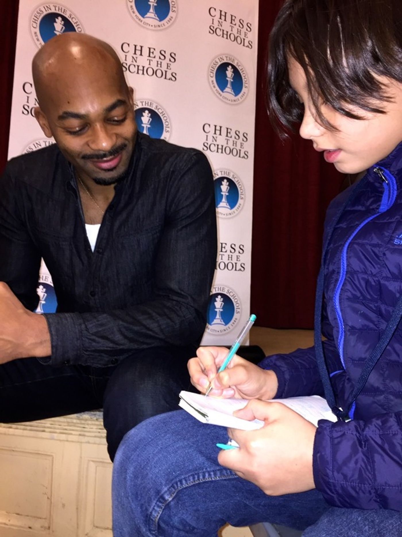 Photo Flash: HAMILTON's Brandon Victor Dixon Visits Chess in the Schools MLK Day Chess Tournament  Image