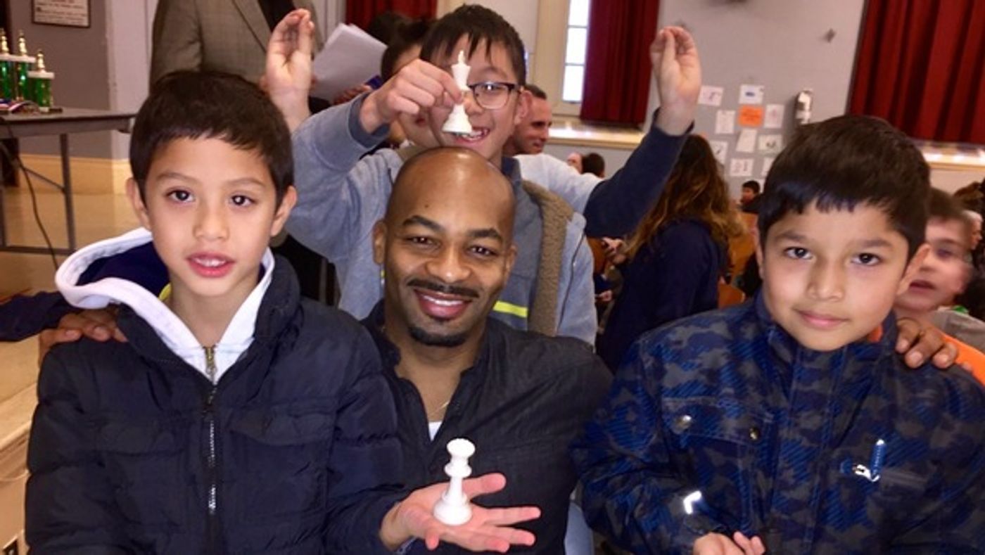 Photo Flash: HAMILTON's Brandon Victor Dixon Visits Chess in the Schools MLK Day Chess Tournament  Image