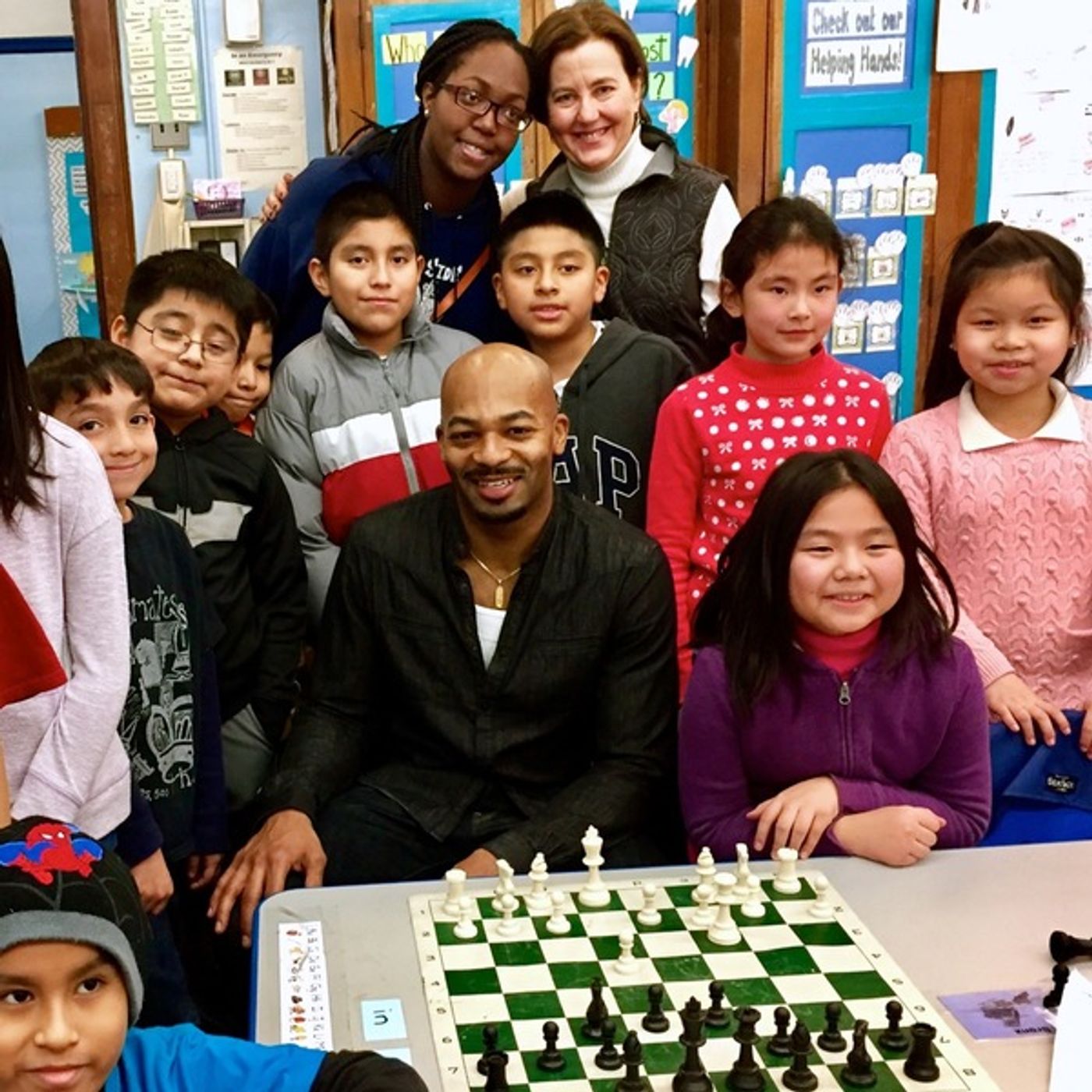 Photo Flash: HAMILTON's Brandon Victor Dixon Visits Chess in the Schools MLK Day Chess Tournament  Image