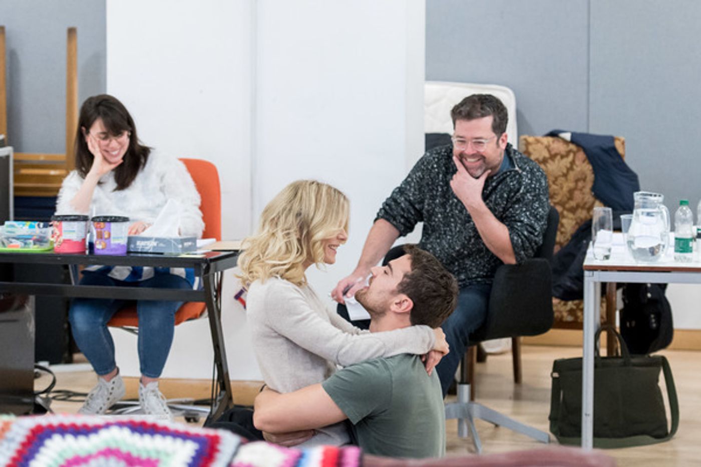 Photo Flash: Sneak Peek at Emilia Fox and Theo James in Rehearsal for SEX WITH STRANGERS at Hampstead Theatre  Image