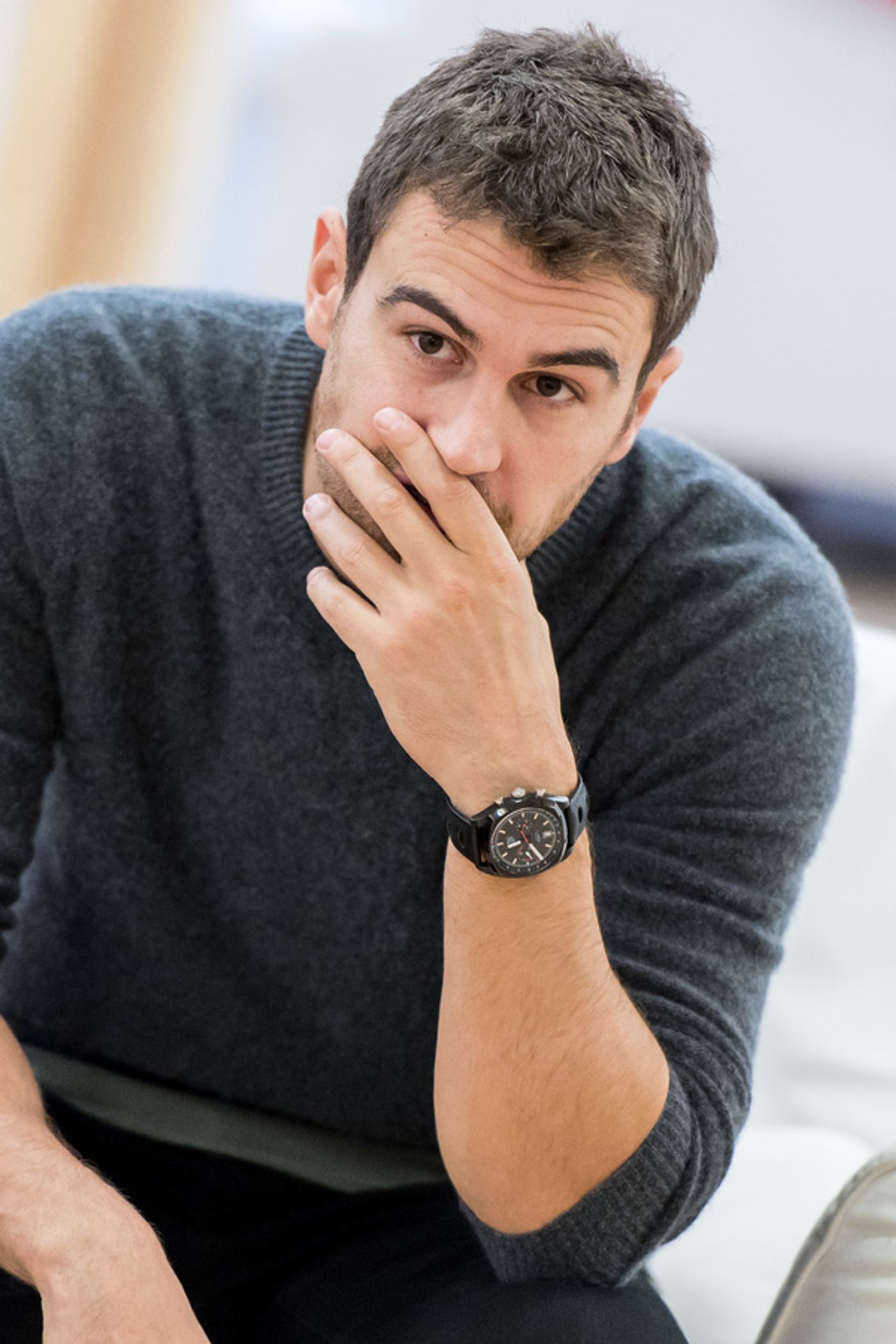 Photo Flash: Sneak Peek at Emilia Fox and Theo James in Rehearsal for SEX WITH STRANGERS at Hampstead Theatre  Image