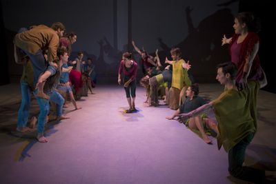 Marisol Kimberly Rosa-Shapiro (center) and full company of BABEL Photo