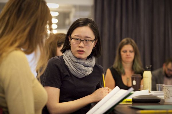 Actress Michele Selene Ang and the company of BULL IN A CHINA SHOP Photo
