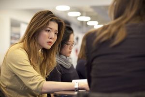 Actress Ruibo Qian and the company of BULL IN A CHINA SHOP @ BroadwayWorld Actress Ruibo Qian and the company of BULL IN A CHINA SHOP Photo
