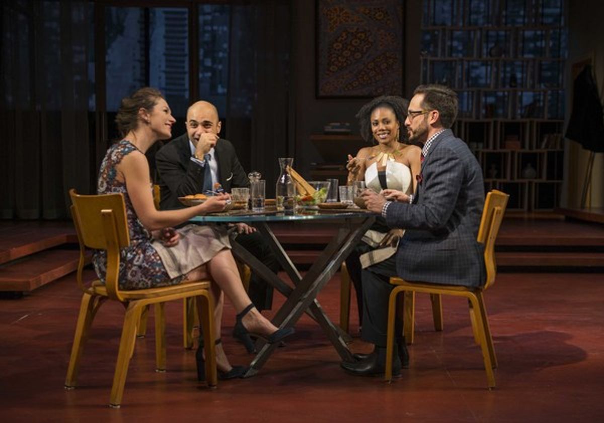 Milwaukee Repertory Theater presents â€" Disgracedâ€  in the Quadracci Powerhouse Jan 17 â€“ February 12, 2017. Featuring Janie Brookshire, Maboud Ebrahimzadeh, Austene Van and Jason Babinsky. Photo by Michael Brosilow. at 