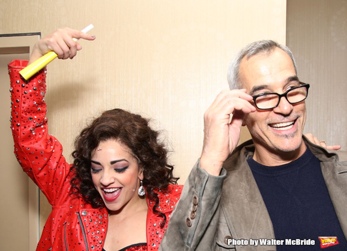 Ana VillafaÃ±e with director Jerry Mitchell at 