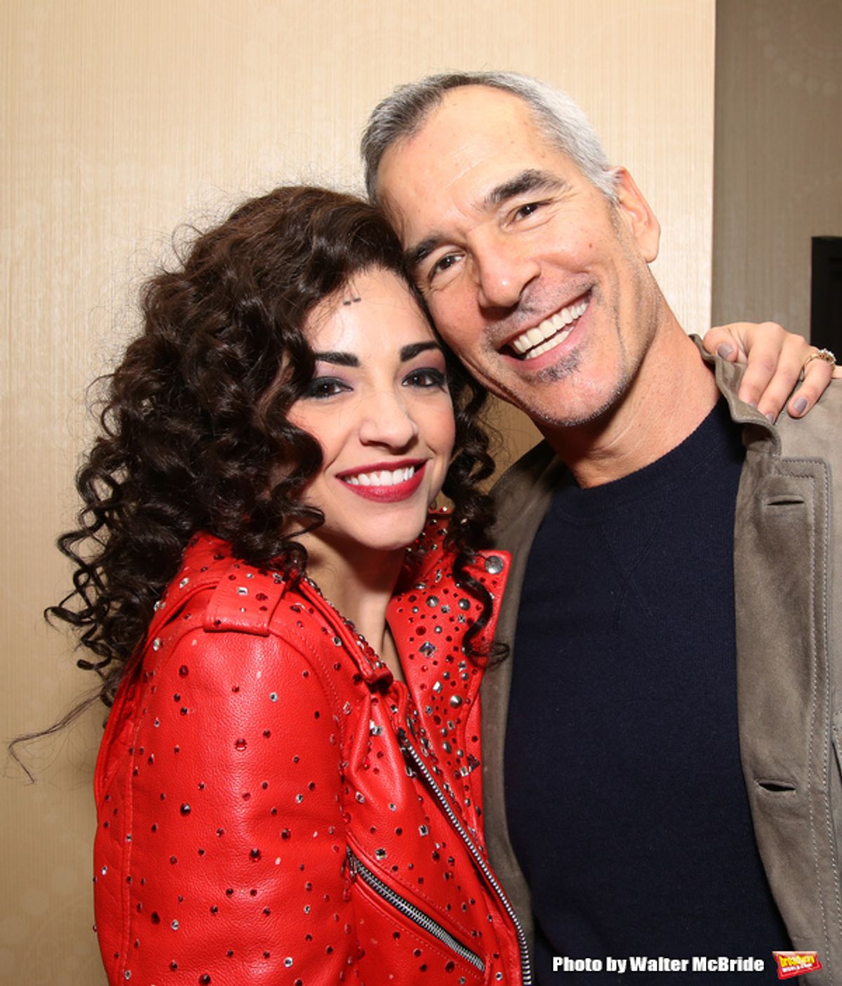 Ana VillafaÃ±e with director Jerry Mitchell at 