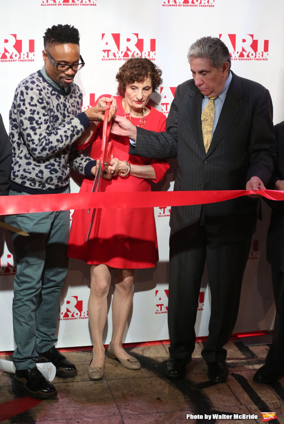 Billy Porter, executive director Virginia P. Louloudes, Jeff Gural at 