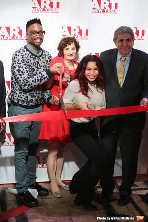 Billy Porter, executive director Virginia P. Louloudes, Daphne Rubin-Vega, Jeff Gural Photo
