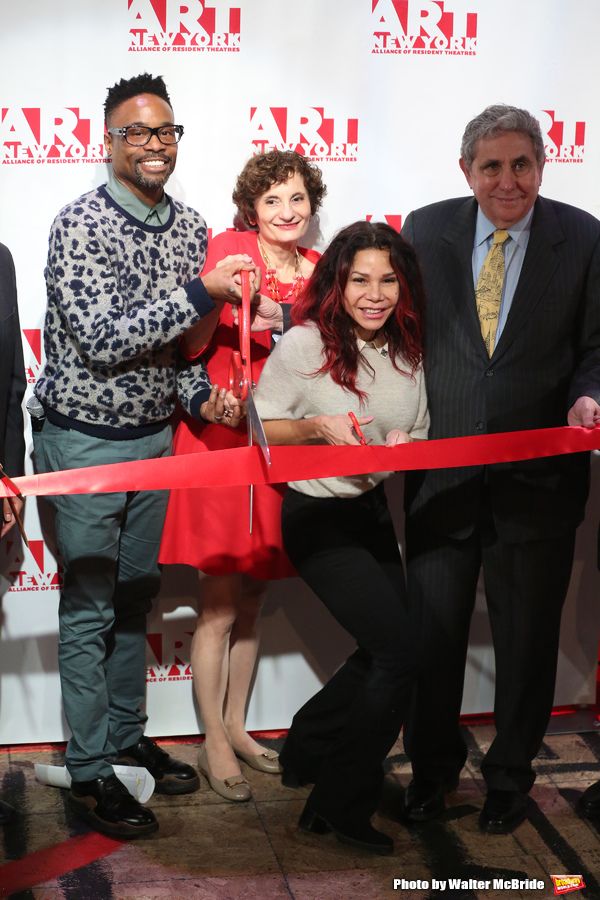 Billy Porter, executive director Virginia P. Louloudes, Daphne Rubin-Vega, Jeff Gural Photo