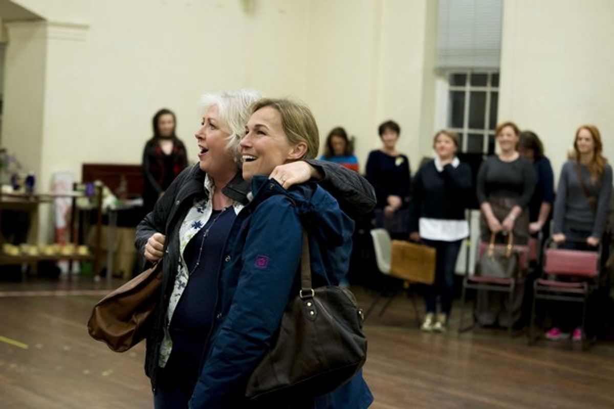 Claire Moore and Joanna Riding at 