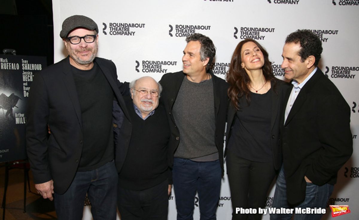 Director Terry Kinney, Danny DeVito, Mark Ruffalo, Jessica Hecht and Tony Shalhoub  at 