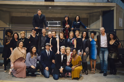 The company of ROE at the opening night at Arena Stage  Photo