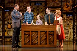 Four Friends. (l to r) Curt Bouril (â€"Don Kirshnerâ€), Liam Tobin (â€"Gerry Goffinâ€), Julia Knitel (â€"Carole Kingâ€), Ben Fankhauser (â€"Barry Mannâ€) and Erika Olson (â€"Cynthia Weilâ€). @ BroadwayWorld Four Friends. (l to r) Curt Bouril (â€"Don Kirshnerâ€), Liam Tobin (â€"G Photo