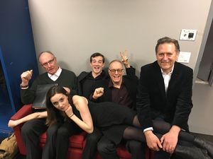 Paxton Whitehead, A. J. Shively, Bill Kux, Victor Slezak, and Talene Monahon Photo