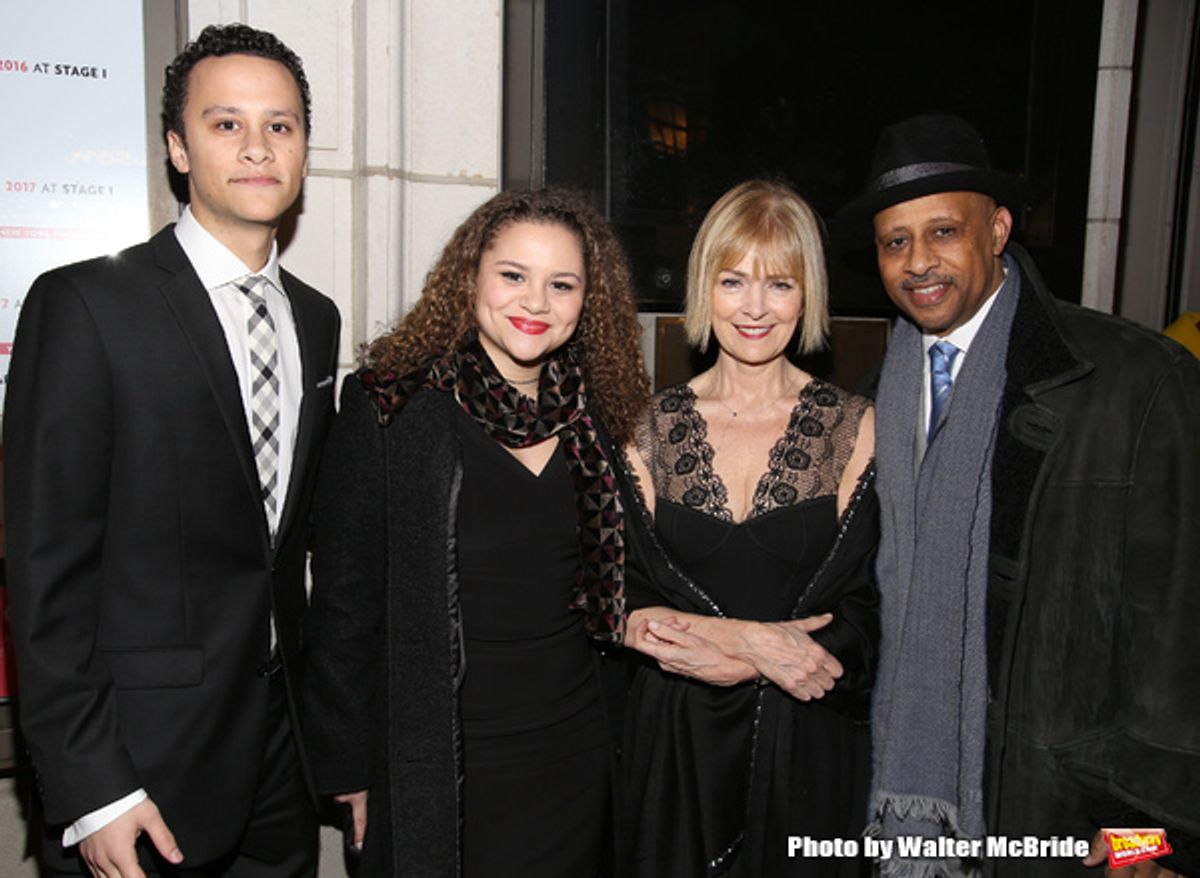 Trey Santiago-Hudson, Lily Santiago-Hudson,  Jeannie Brittan and Ruben Santiago-Hudson at 