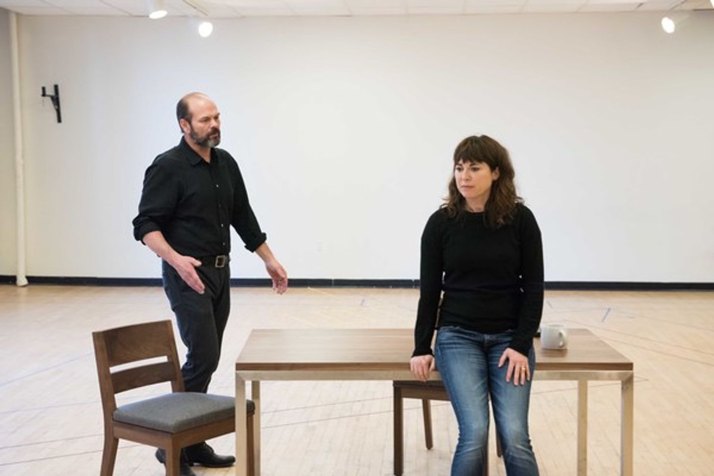 Photo Flash: Inside Rehearsal for David Mamet's THE PENITENT at Atlantic Theater Company  Image