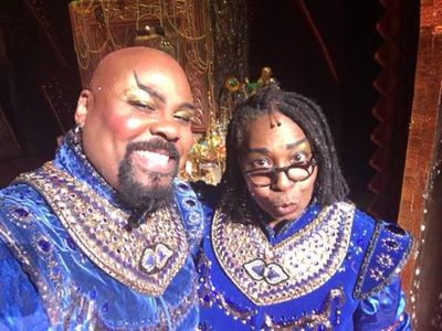 James Monroe Iglehart and Whoopi Goldberg Photo