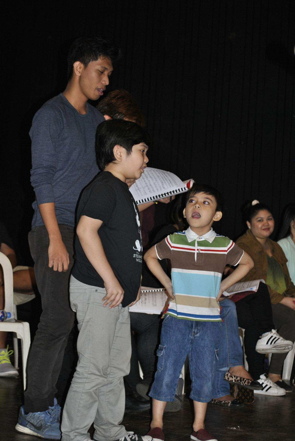 In Rehearsal: NOLI ME TANGERE, The Opera 60th-Anniversary Production (Mari Yapjoco plays Basilio; Santino Juan Santiago, Crispin) at 