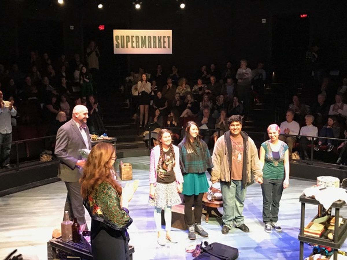 The cast and playwright of 'Supermarket of Lost' take their bows. Courtesy of Cassandra Hsiao at 